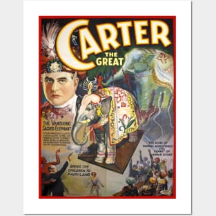 Vintage Magician Poster Carter the Great Posters and Art